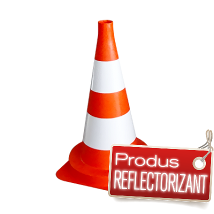 Con rutier reflectorizant flexibil h= 500 mm